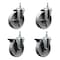 Service Caster 5 Inch Semi Steel 38 Inch Threaded Stem Caster Set 2 Brakes SCC SCC-TS20S514-SSS-381615-2-PLB-2 - alternate 1